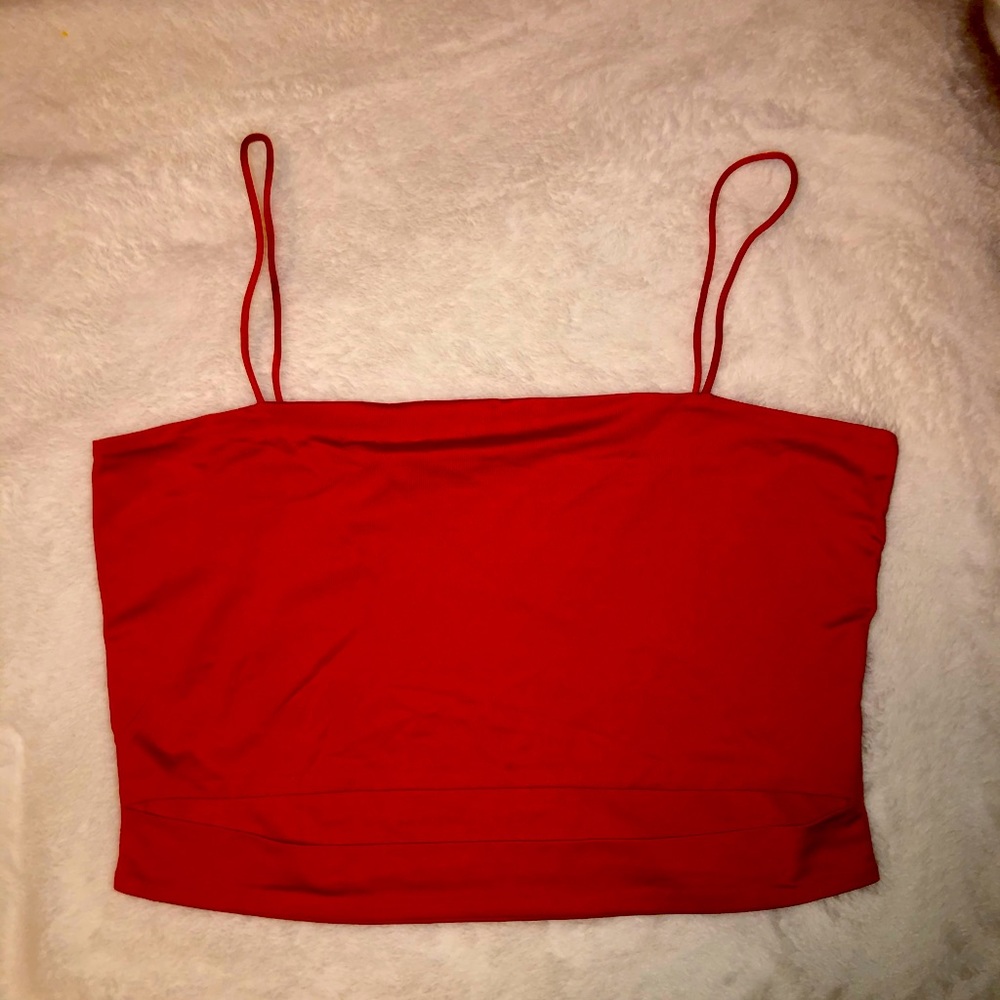 SHEIN- red cropped tank